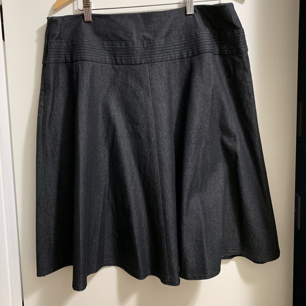 Denim Black knee length skirt